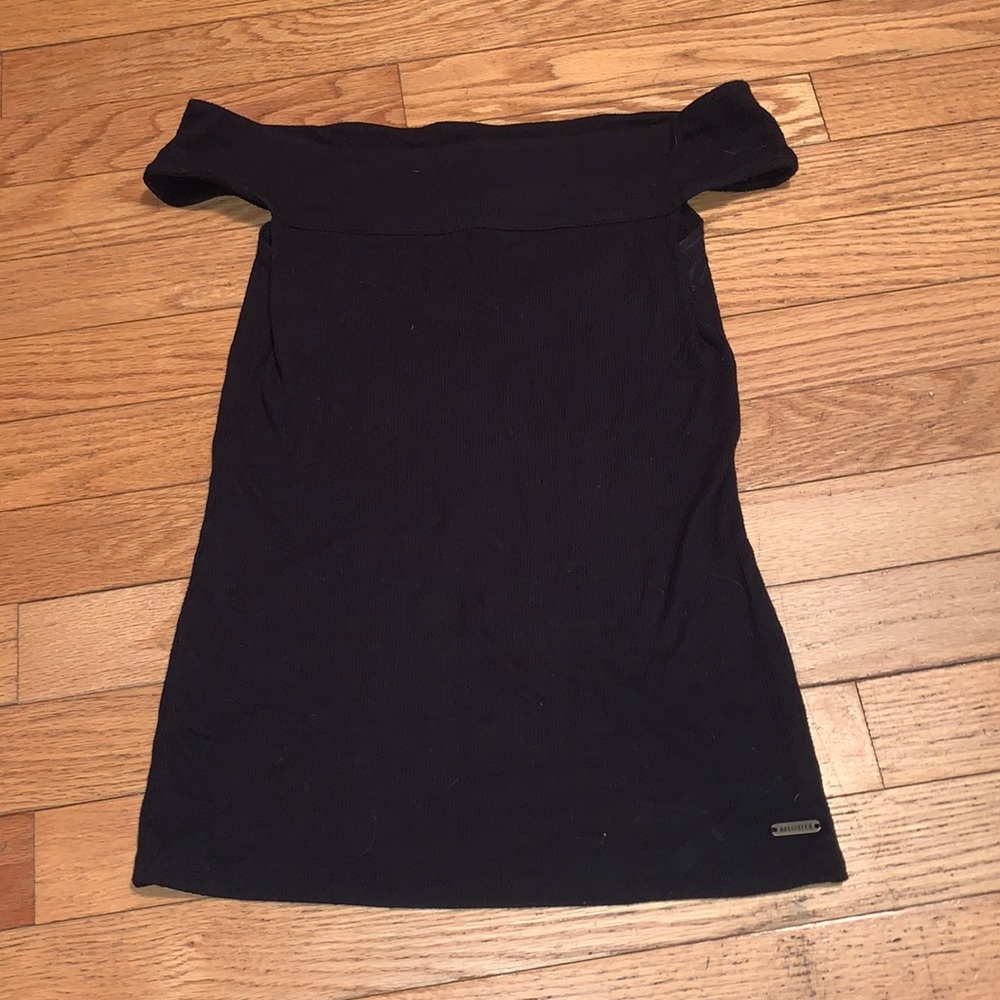 Black off the shoulder shirt